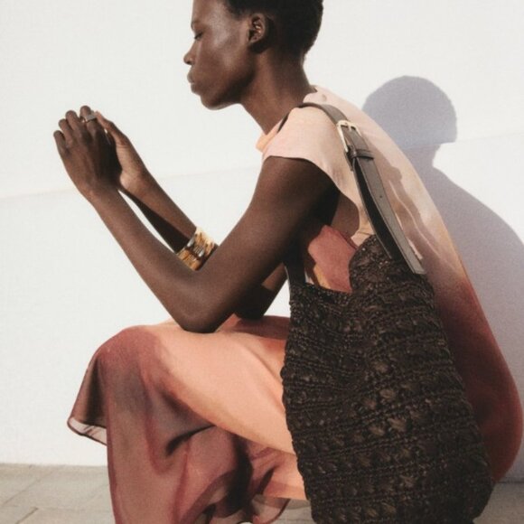 Mango Natural Raffia Shoulder Bag - Picture 1 of 7
